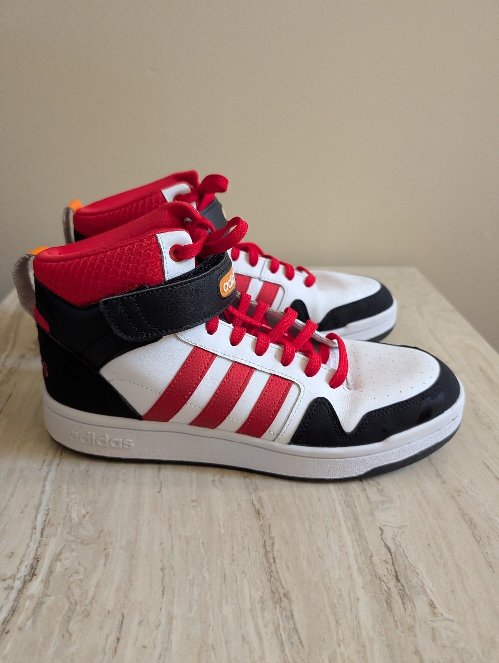 Adidas Postmove Mid Mens Casual Sneaker Shoes White Red GZ3793 Sz 11 - Picture 2 of 8
